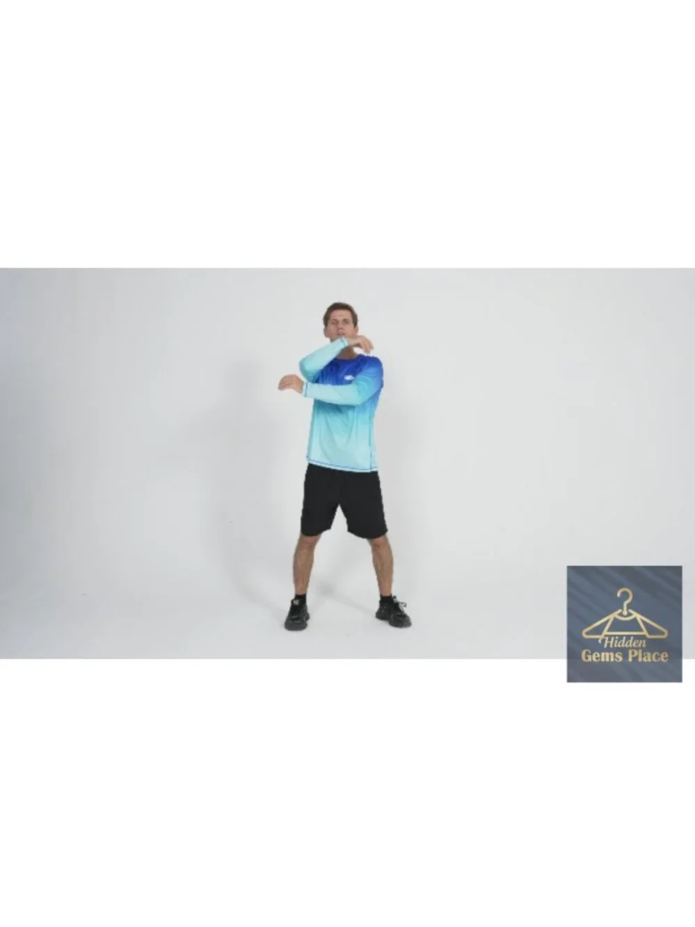Men's UPF 50+ Long Sleeve Rash Guard UV Sun Protection Swim Shirt